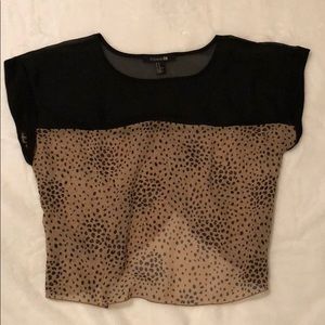 Black/leopard print shirt